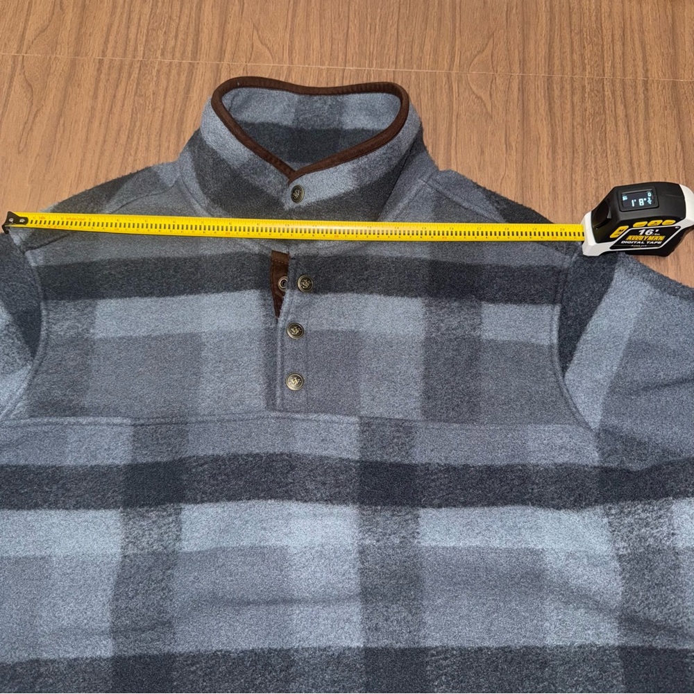 John Wayne Men’s Sz 2XL Timeless Classic Fleece Pullover Plaid Jacket Thick Warm - Picture 8 of 10